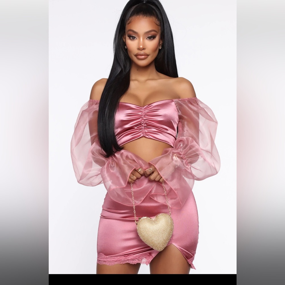 Mauve skirt set